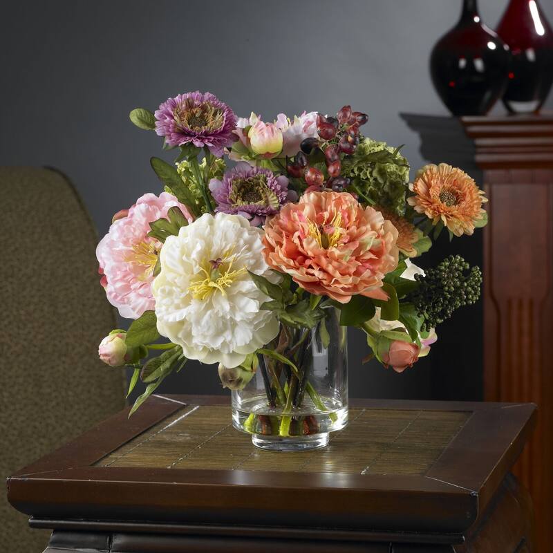 Silk Flower Arrangement Southwestern Decor Home Accent Vase Decor - 10