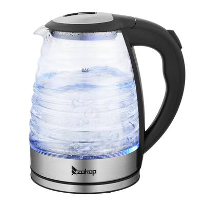 1.8L 110V 1100W Electric Kettle High Quality Glass Blue Light