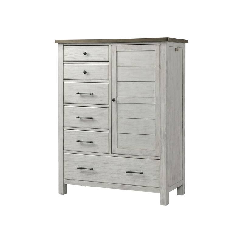 Timber Ridge 46" Wide Chifferobe, Weathered Washed Sierra