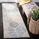 SAFAVIEH Madison Stella Boho Chic Ogee Trellis Rug - 2'3" x 8' Runner - Ivory/Blue