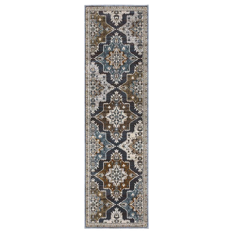 HomeRootsMedallion Traditional Rectangle Area Rug