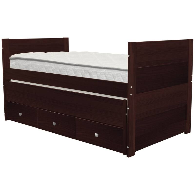 Taylor & Olive Begonia Twin Bed with Twin Trundle & 3 Built in Drawers