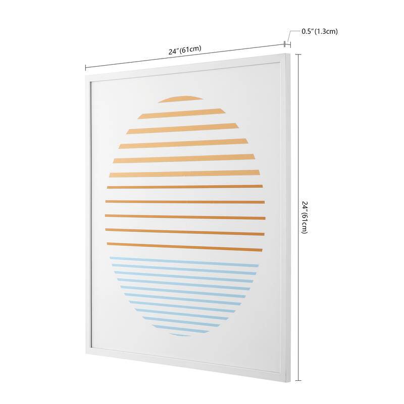 SAFAVIEH Eponine Linear Horizon 24-inch Square Framed Wall Art