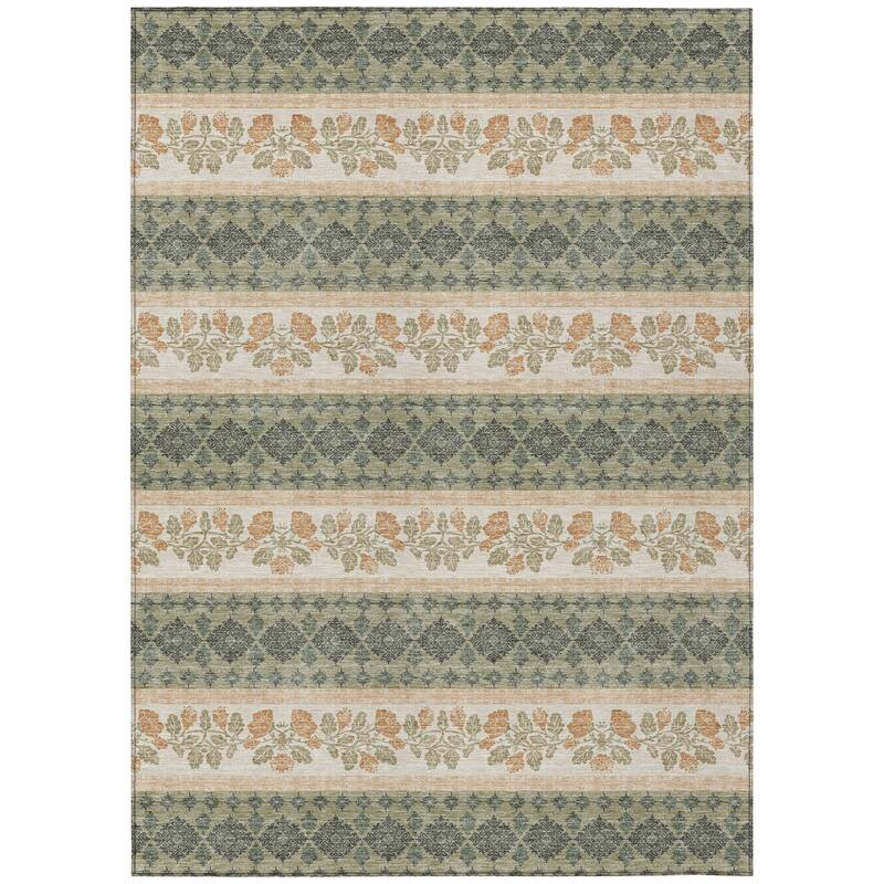 Machine Washable Indoor/ Outdoor Stripe Sochi Chantille Rug