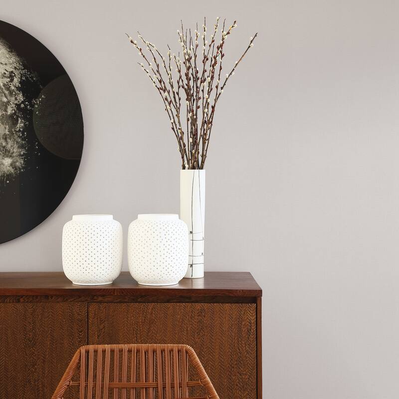 A-Street Prints Meade White Fine Weave Wallpaper