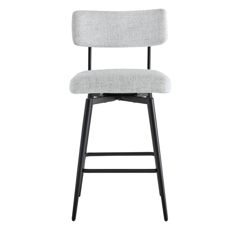 Spruce & Spring Elise Counter Height Swivel Bar Stool Chairs Set with Metal Frame