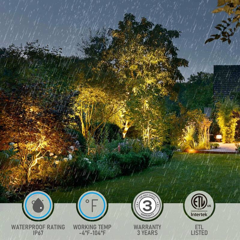 6 Pack Landscape 5W Shielded Well Light Low Voltage 5CCT Selectable - Oil Rubbed Bronze