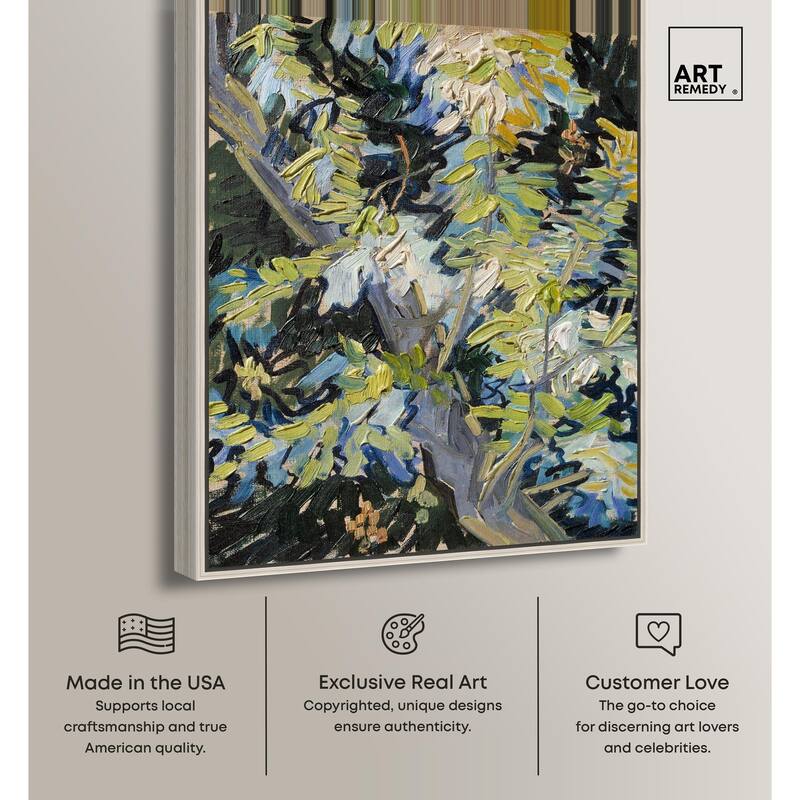 Blossoming Acacia Branches 1890 Canvas by Art Remedy