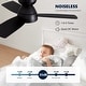 preview thumbnail 11 of 28, 32" Smart Gold & White Flush Mount Dimmable Ceiling Fan - 32''