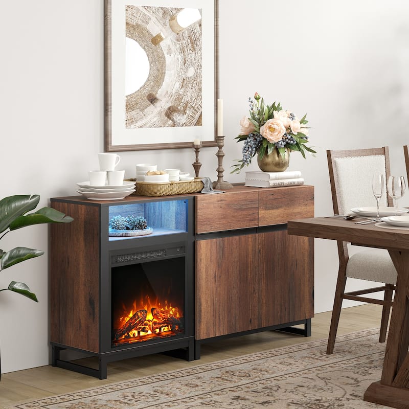 WAMPAT Fireplace TV Stand for TVs up to 60 inch