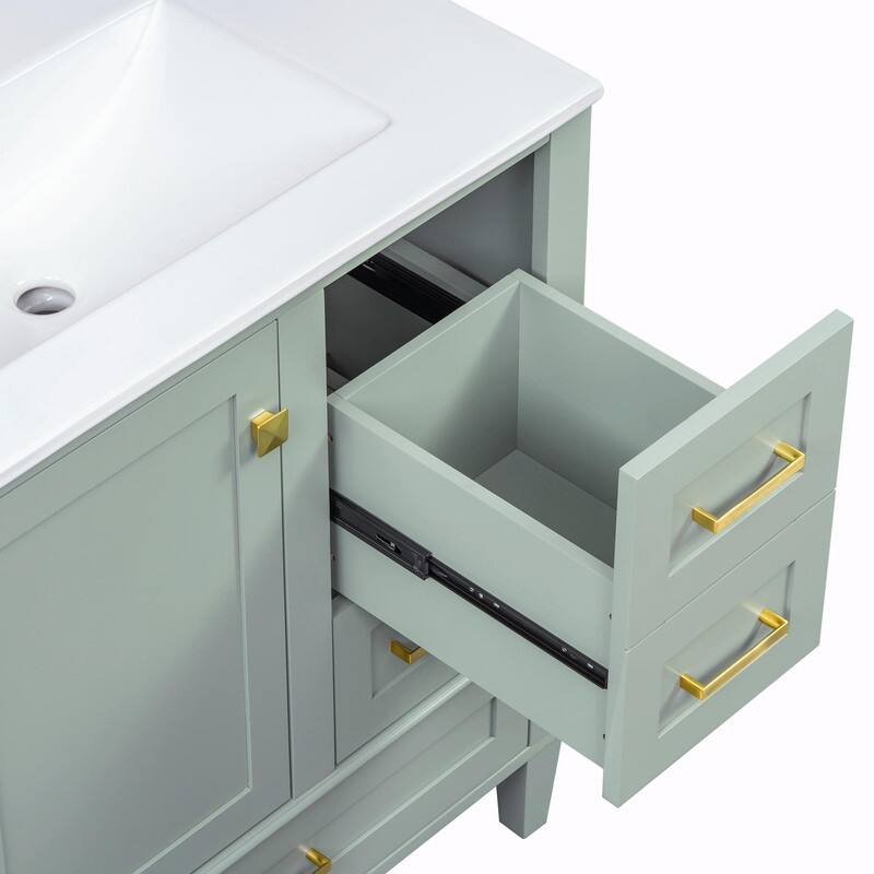 30" Modern Bathroom Vanity with Sink, Storage Cabinet