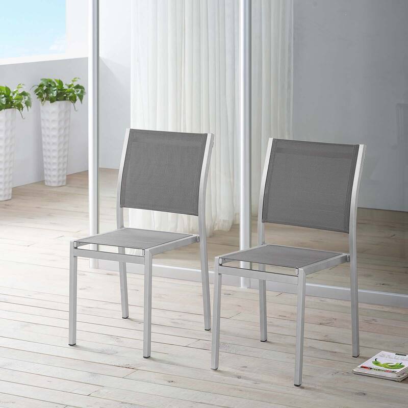 Shore Aluminum Outdoor Side Chair Set of 2