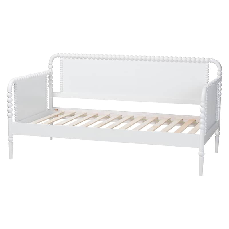 Lucera Bobbin Daybed - Wooden Spindle Bed Frame, Classic Style Sofa Bed for Bedroom or Guest Room