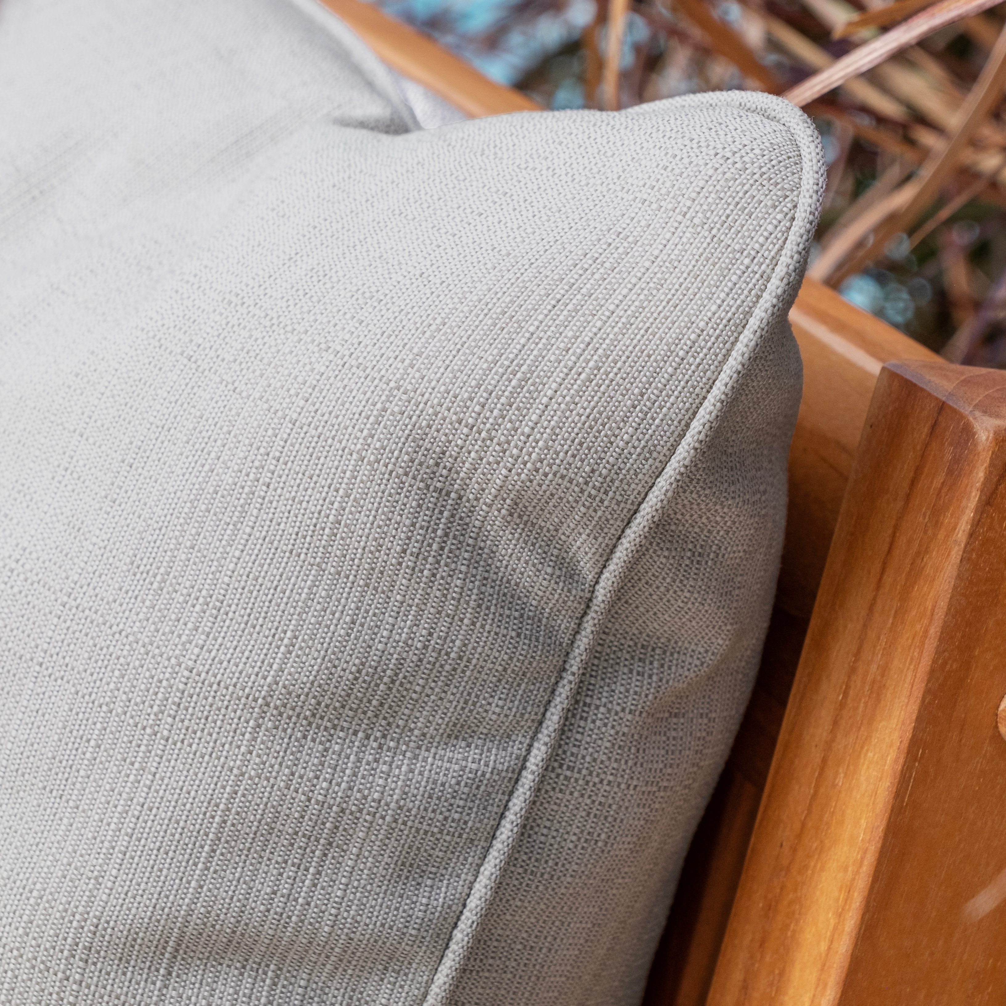 Cambridge Casual Livingston Teak Outdoor Loveseat with Cushion