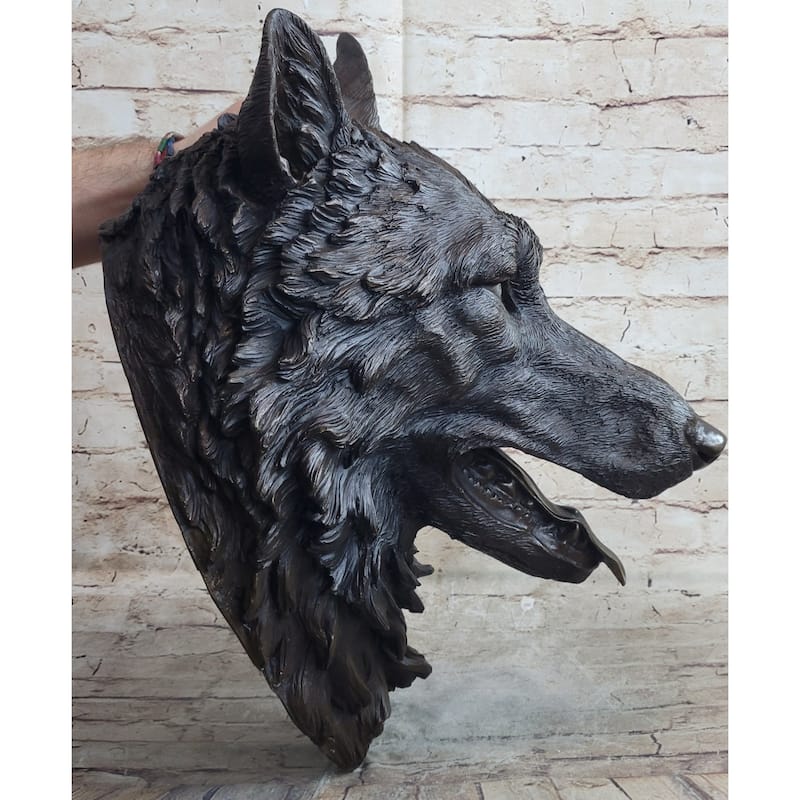 Handmade Bronze Collectible Sculpture Animal Signed Milo Large Wolf Hot Cast