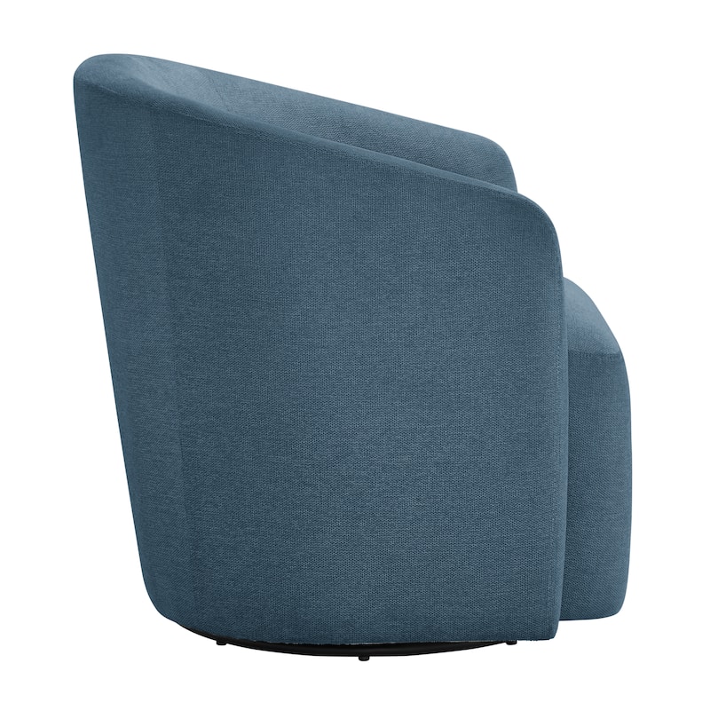 Leather Swivel Barrel Chair 30 Inch Compact 360 Degree