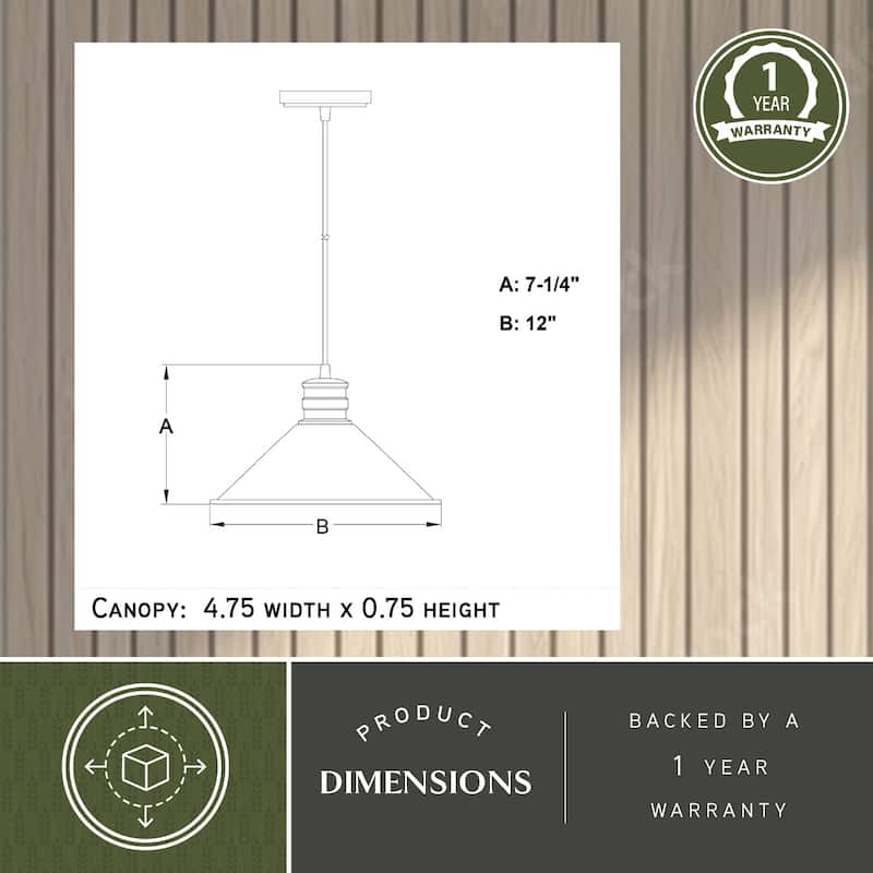 Akron Bronze Farmhouse Barn Pendant Ceiling Light