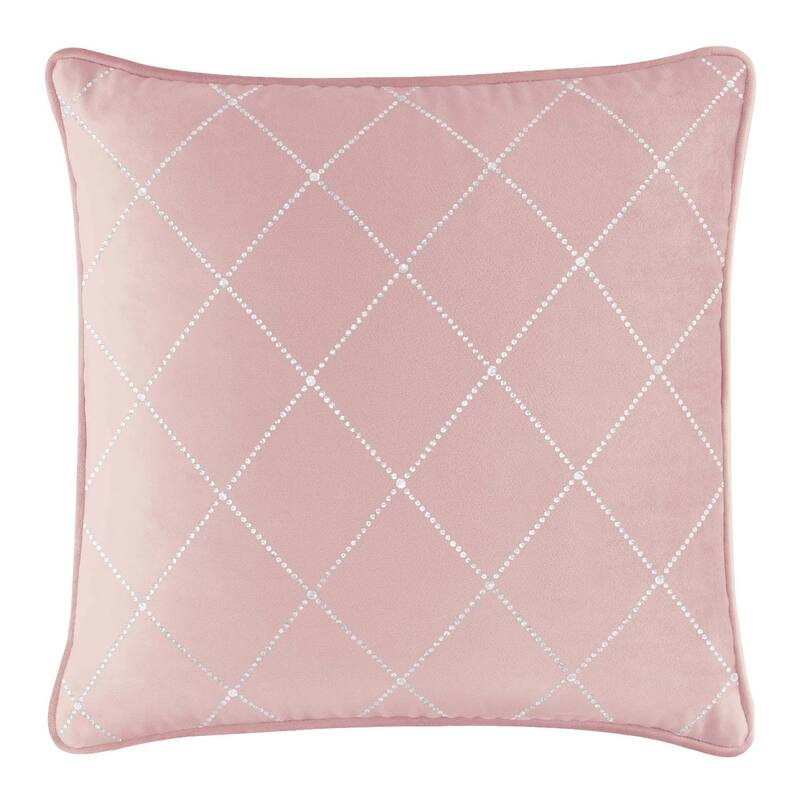 Sparkles Home Atlas Rhinestone Pillow - 16x16 - Pink