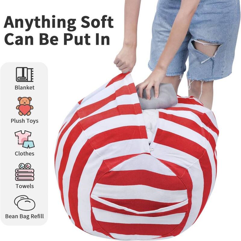 2 PCS Storage Bean Bag Chair Cover 24"