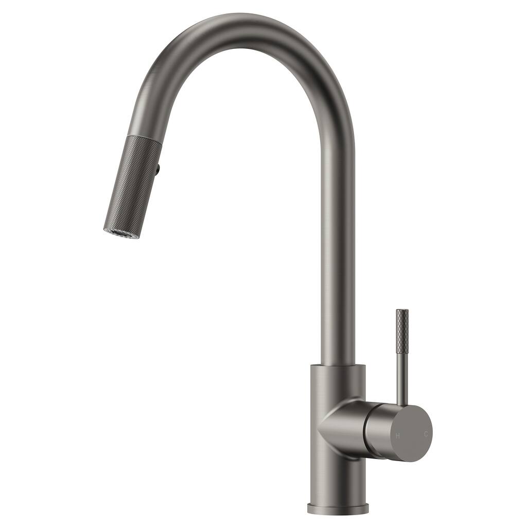 Single-Handle Pull-Down Sprayer Kitchen Faucet with 360° Spout Swivel