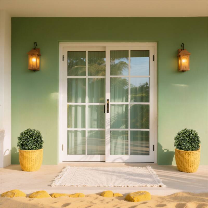 2-Pack 22in Artificial Boxwood Ball Topiary Trees