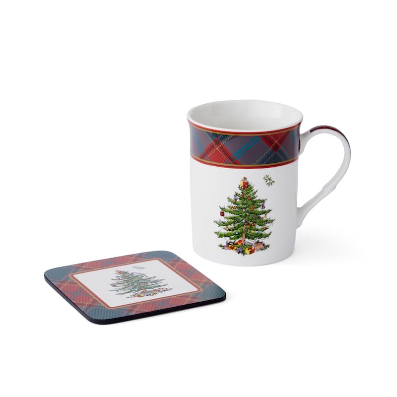 Spode Christmas Tree 5 Piece Mug and Tin Set