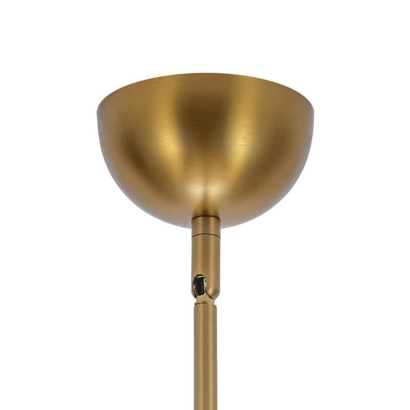 8-Light Glass Shade Dimmable LED Sputnik Chandelier 41-inch