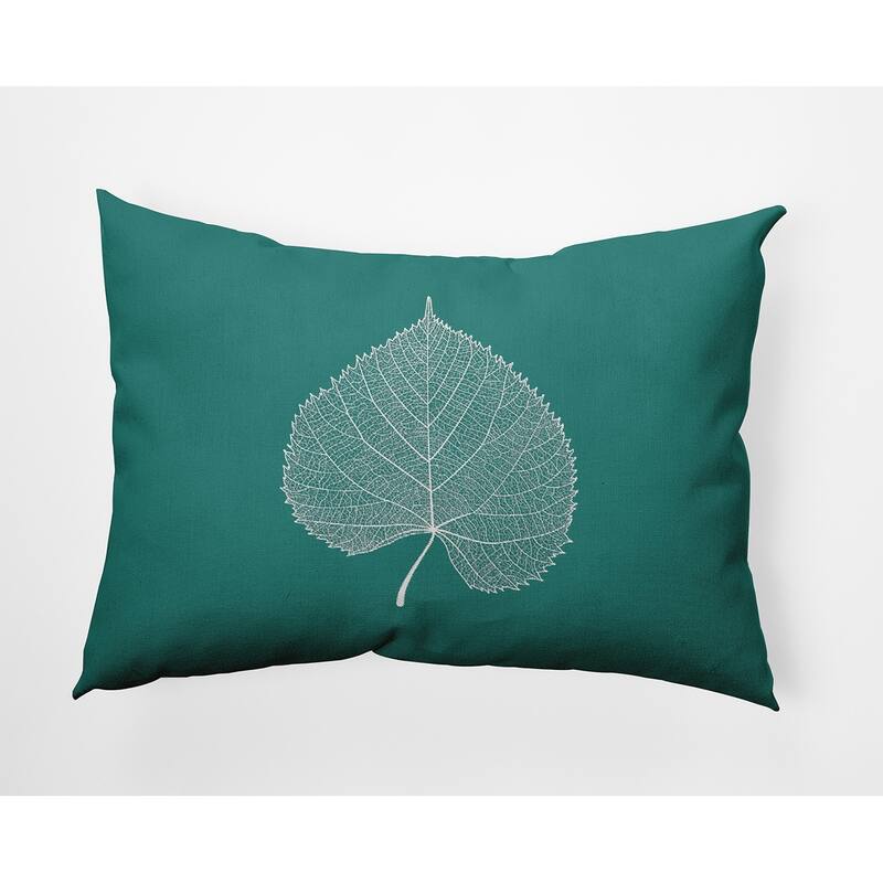 Leaf Study Accent Pillow - Desert Turquoise - 14" x 20"
