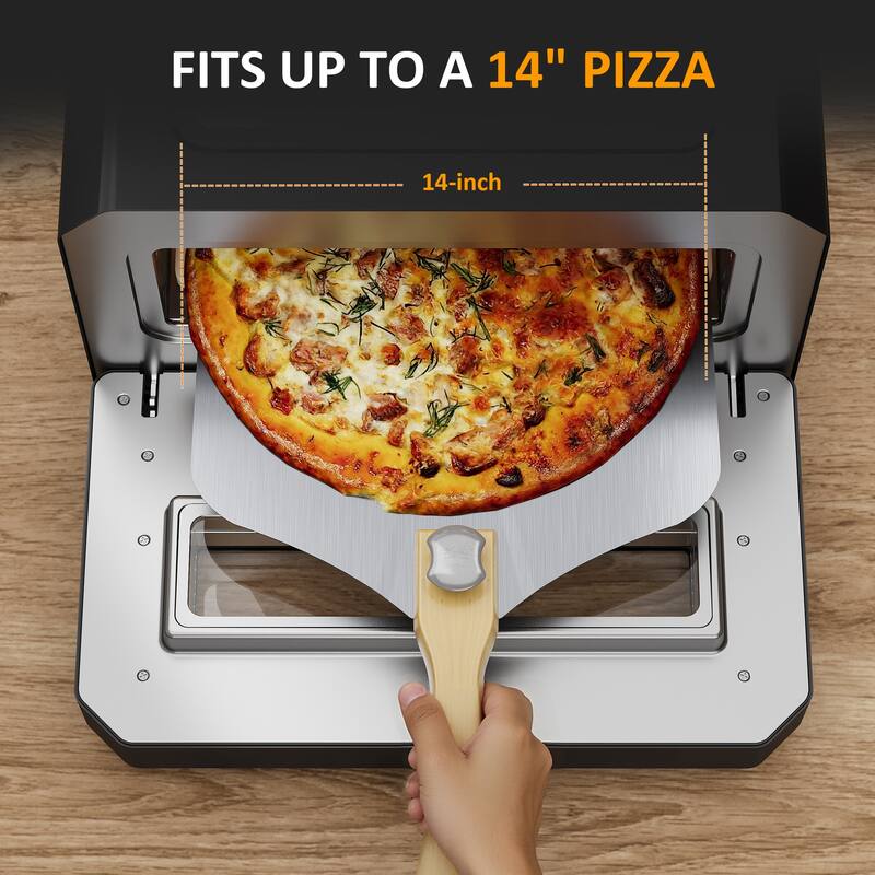 Electric Indoor Pizza Oven with 6 Presets