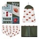preview thumbnail 2 of 4, Sweet Jojo Designs American Football MVP Boy 4pc Nursery Crib Bedding Set Green Blue Red Vintage Helmet Field Goal Sports Themed