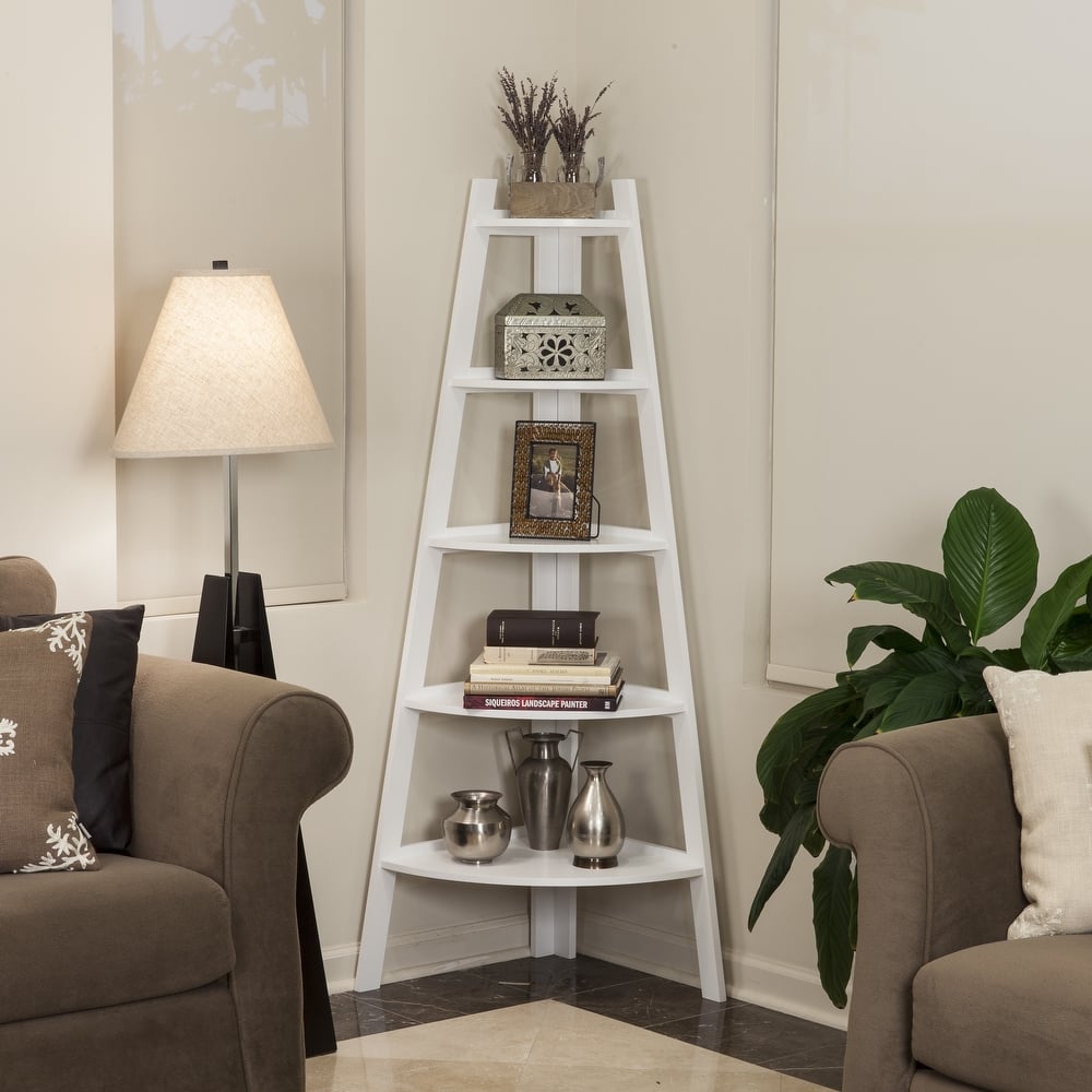 Danya B. 5-Tier Corner Ladder Display Bookshelf