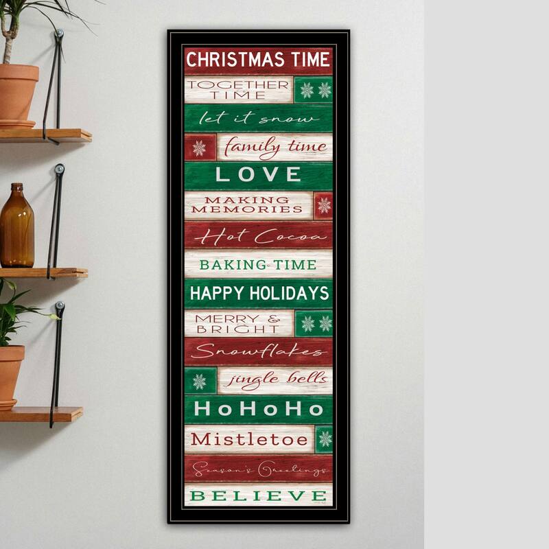 Framed Wall Art - Christmas Time, Black Frame