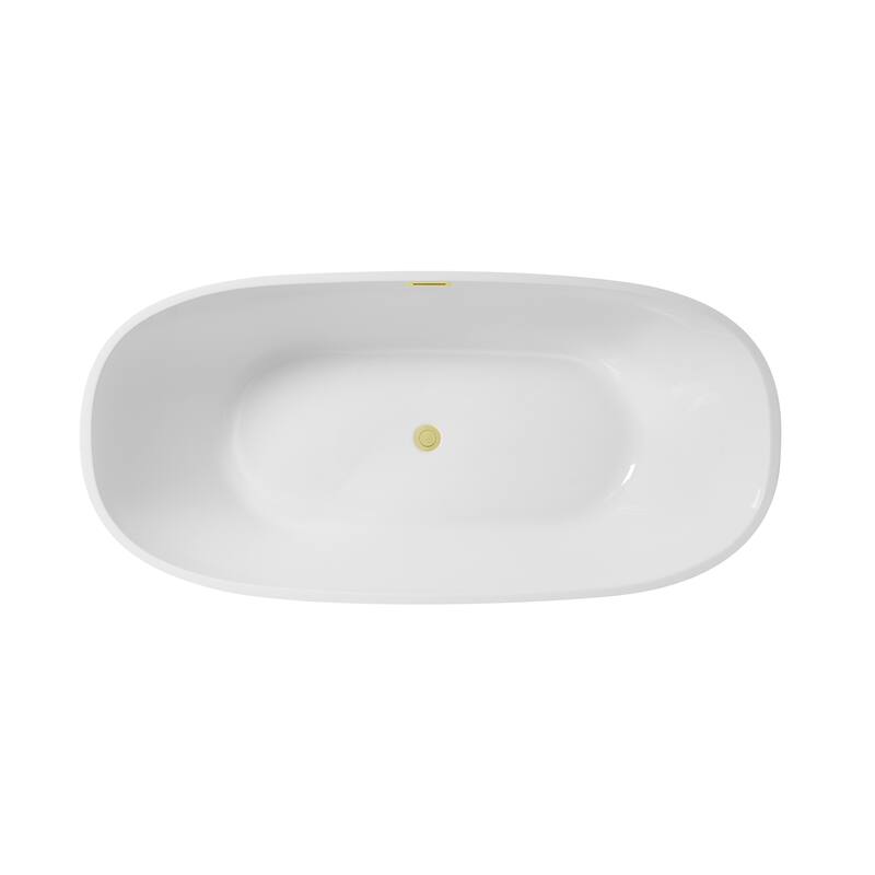 Adler Soaking Bathtub in Glossy White