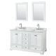 Option White / White Carrara Marble Top / Polished Chrome