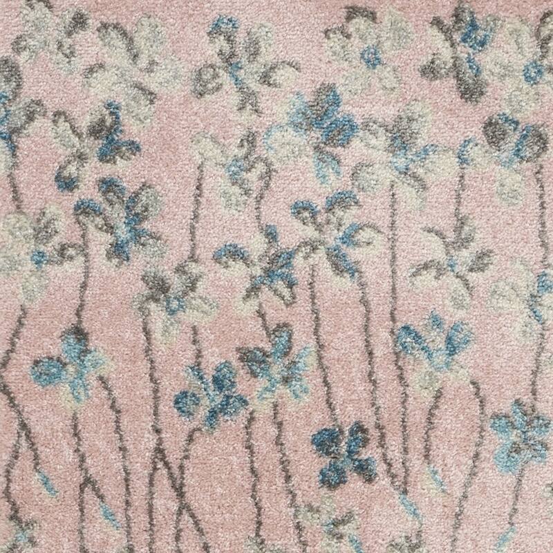 Feme Power Loomed Floral Traditional Stain Resistant Area Rug By HomeRoots - 48' X '24' X '0.5