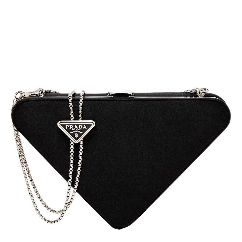 Prada Triangle Clutch - Black