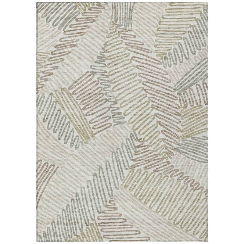 HomeRoots Floral Transitional Rectangle Outdoor Rug