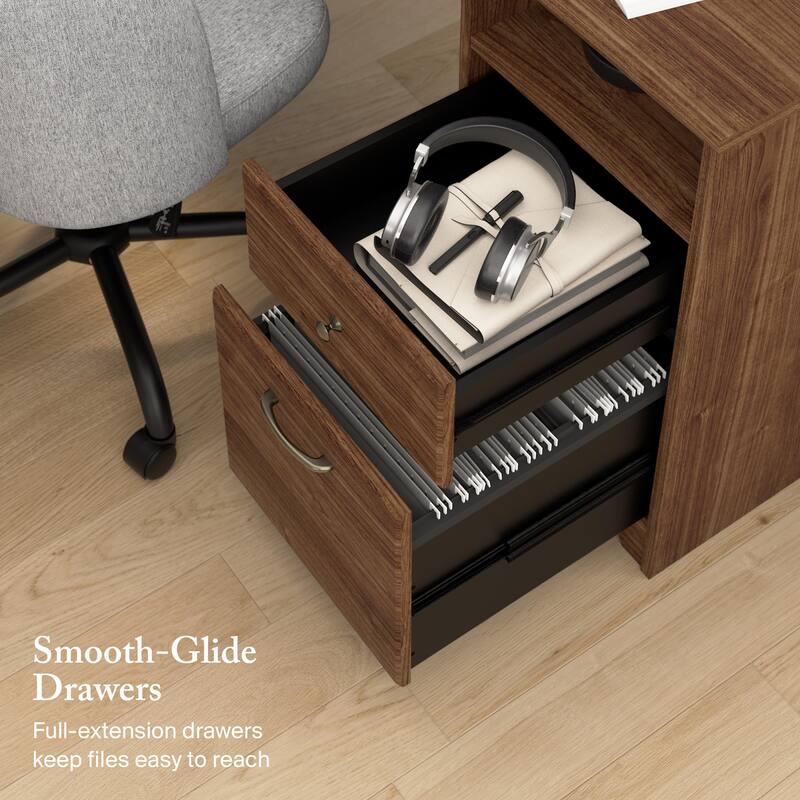 Cabot 60W L Shaped Computer Desk with Storage by Bush Furniture