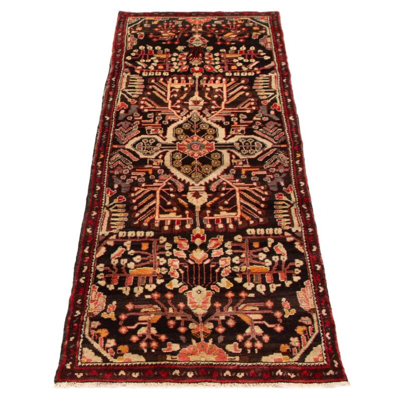 ECARPETGALLERY Hand-knotted Andelz Black Wool Rug - 2'9 x 8'6