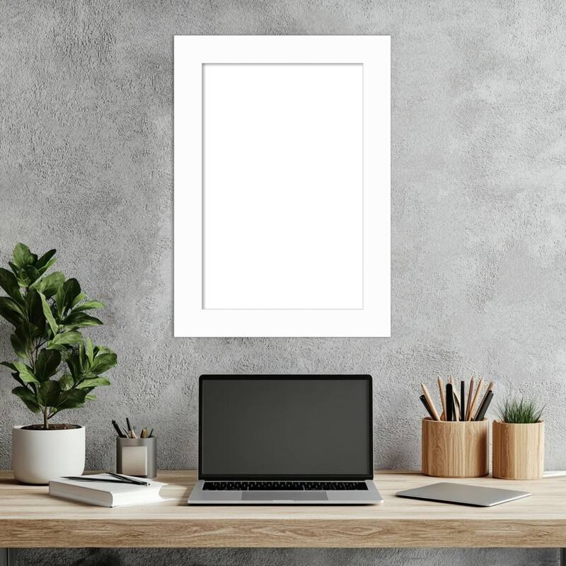 Amanti Art Basic Black Narrow Framed Dry Erase Magnetic Board
