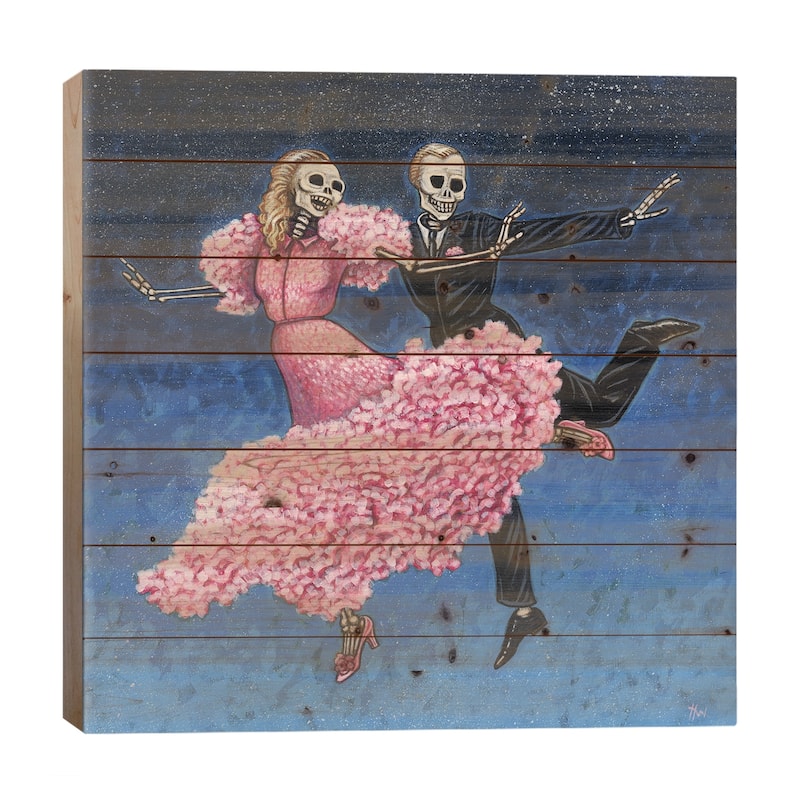 Stardust Print On Wood by Holly Wood - Multi-Color - 26x26x1.5