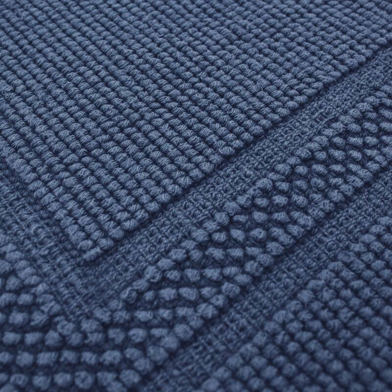 Jean Pierre Cotton Stonewash Racetrack 21 x 34 in. Bath Rug