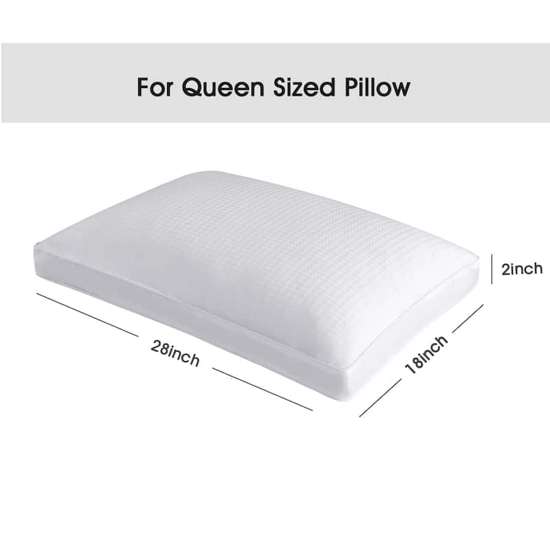 STONECREST Gusseted Pillow Protector 400TC Cotton - One Pair Packed