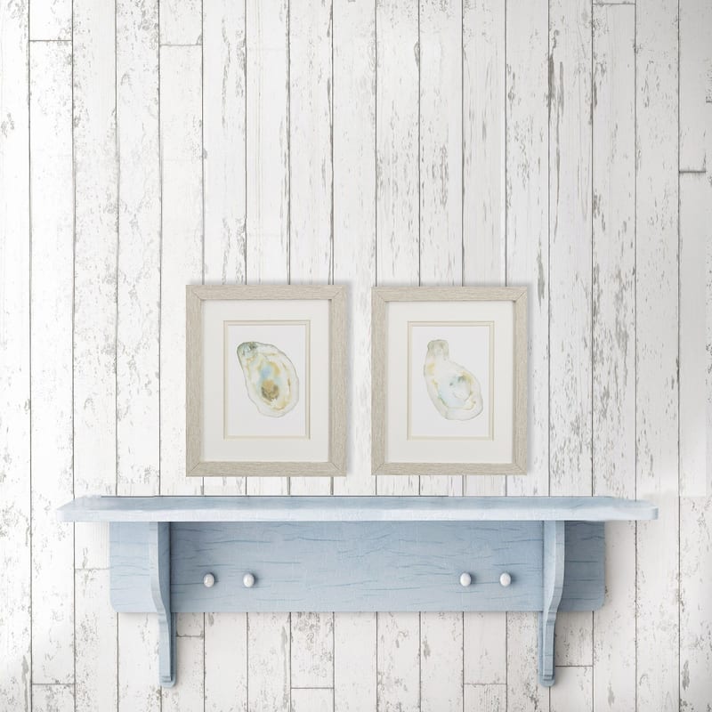 Oyster S/2 Framed Art Under glass