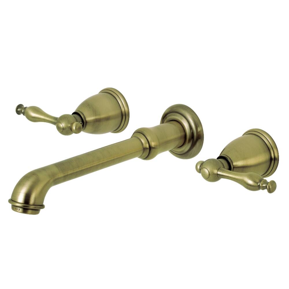 Naples Two-Handle 3-Hole Wall Mount Bathroom Faucet