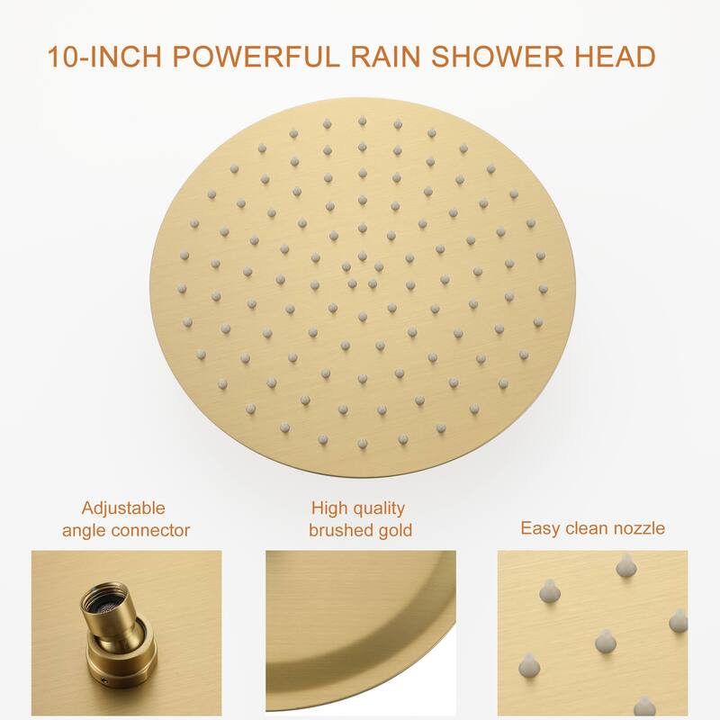 Clihome 5-Spray Patterns 10 in. Wall Mount Dual Shower Heads