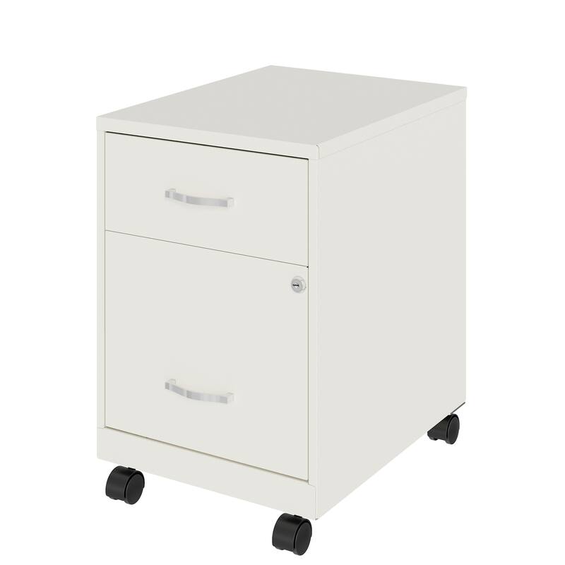 Space Solutions 18" Deep 2 Drawer Letter Width Mobile Vertical File Cabinet with Accessory Drawer