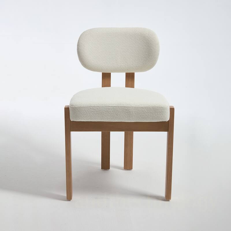 2PCS Wooden Fabric Dining Chair
