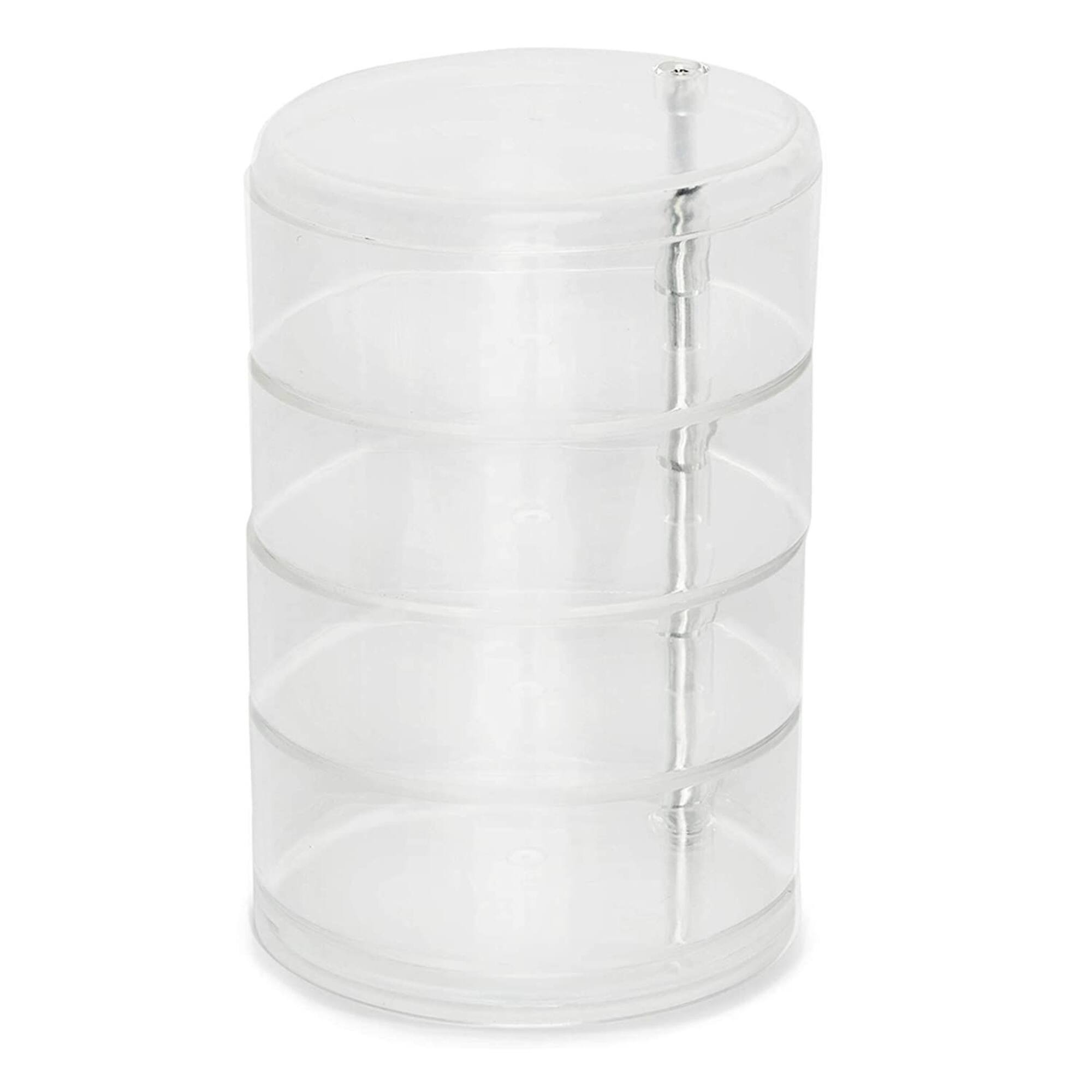 Plastic Jewelry Organizer, Hair Tie Container for Bathroom (4.5 x 6.9