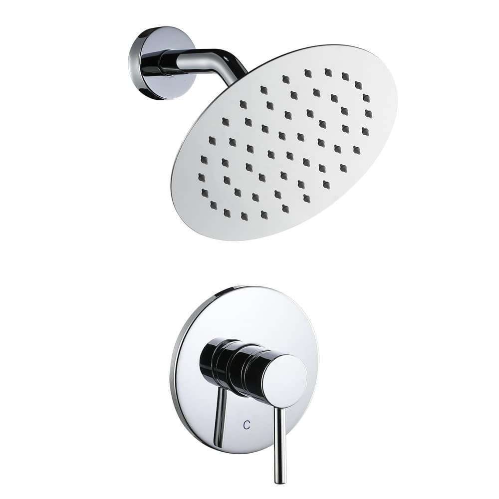 WOWOW Wall Mounted Bathroom Shower Faucet Valve Included